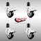 Service Caster 3 Inch 316SS Black Poly Swivel 1-3/4 Inch Expanding Stem Caster Set Lock Brake SCC-SS316TTLEX20S314-PPUB-BLK-134-4 - alternate 3